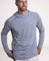 Ice Blue Performance Hoodie Front