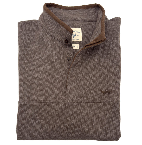 Mocha Oxford Herringbone Pull Over