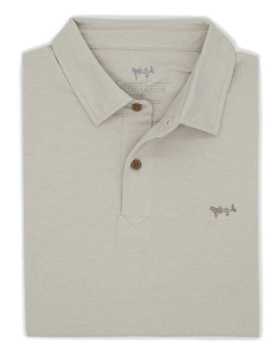 Beige Solid Performance Polo