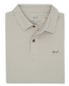Beige Solid Pique Polo