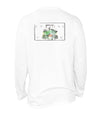  White Anchored Boat Long Sleeve Tee