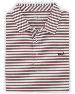 Mineral Red Stripe Performance Polo