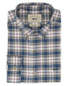 Mocha Blue Twill Sport Shirt