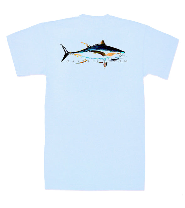 Neon Tuna Tee Crimson