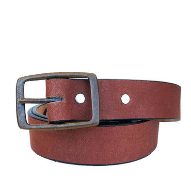Coastal Cotton Clothing - American Made Belts - Pecan Vintage Buckle Belt